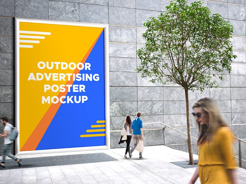 Outdoor Advertising Poster Mockup